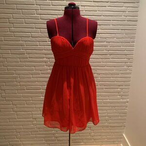 Red cocktail dress